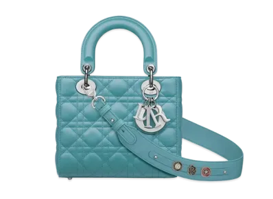 Dior Small Lady Bag My ABCDior Cannage Lambskin "Azure Blue"