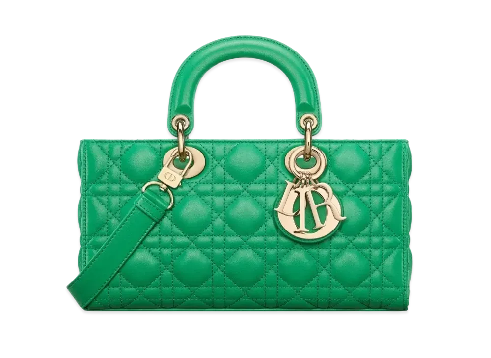 Dior Medium Lady D-Joy Bag Cannage Lambskin "Emerald Green"