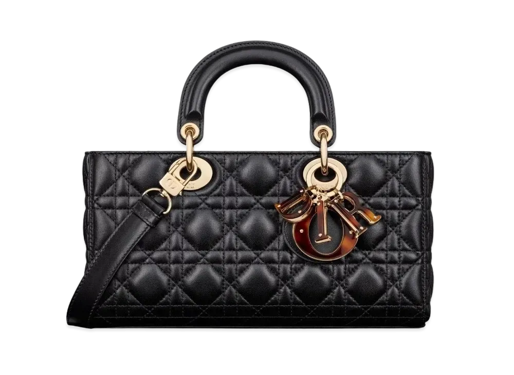 Dior Medium Lady D-Joy Bag Cannage Lambskin "Black"