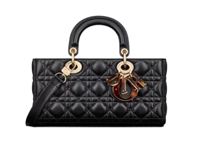 Dior Medium Lady D-Joy Bag Cannage Lambskin "Black"