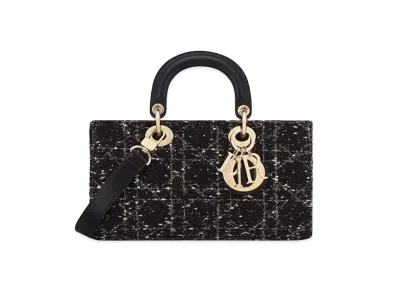 Dior Medium Lady D-Joy Bag Tweed "Black"