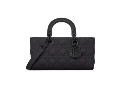 Dior Medium Lady D Joy Bag Cannage Calfskin Ultramatte "Black"