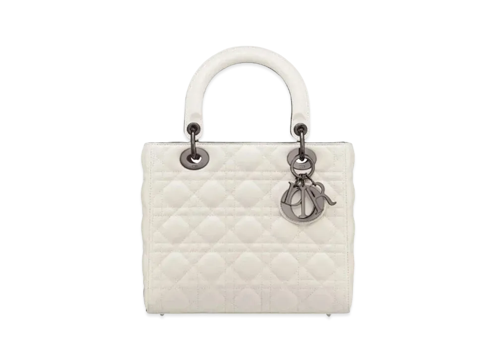 Dior Medium Lady Bag Cannage Lambskin "Latte"