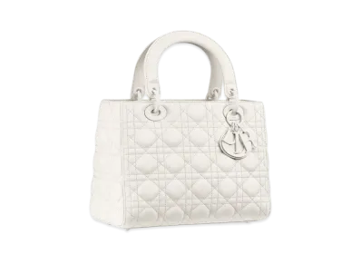 Dior Medium Ultramatte Lady Dior Bag "White"