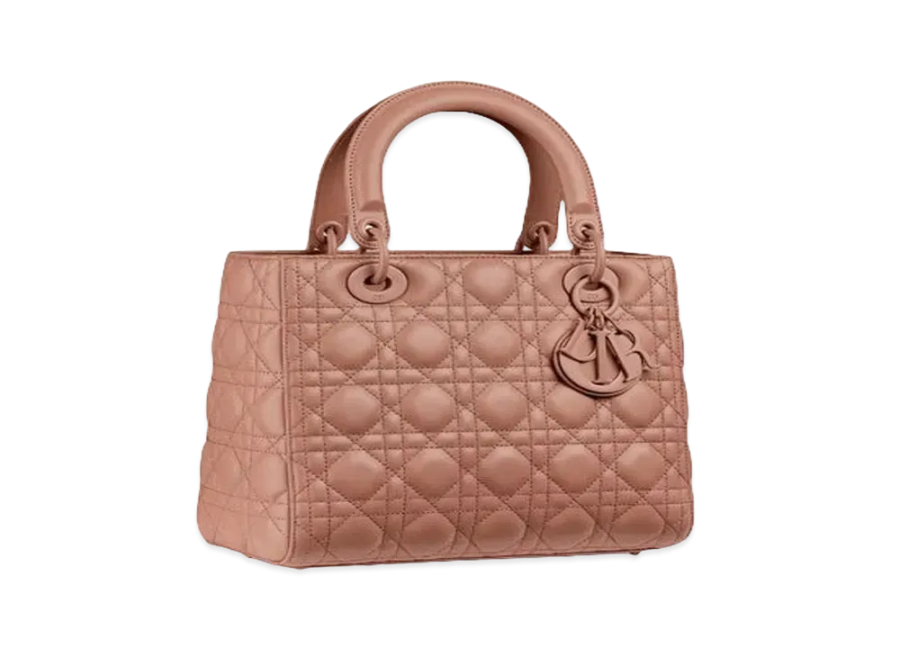 Dior Medium Ultramatte Lady Dior Bag "Pink"