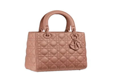 Dior Medium Ultramatte Lady Dior Bag "Pink"