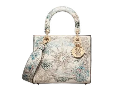 Dior Medium Lady Bag Sbalzo Calfskin Reve Dinfini Motif "Multicolor"