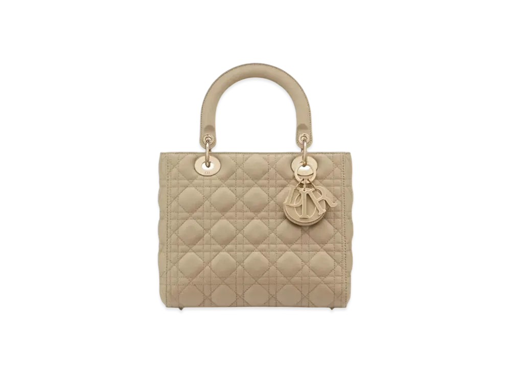 Dior Medium Lady Bag Cannage Lambskin "Beige"