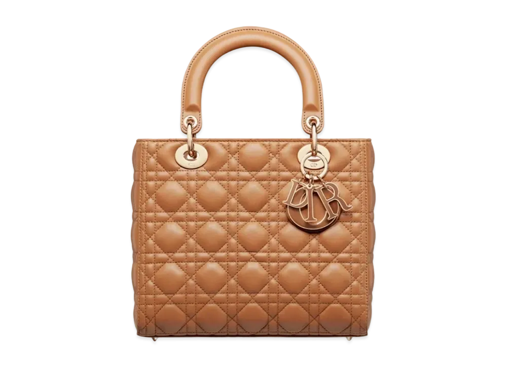 Dior Medium Lady Bag Cannage Lambskin "Amber"