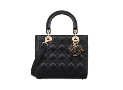 Dior Medium Lady Bag Cannage Lambskin "Black"