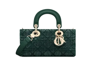 Dior Small Lady D-Joy Bag Micropearl "Pine Green"