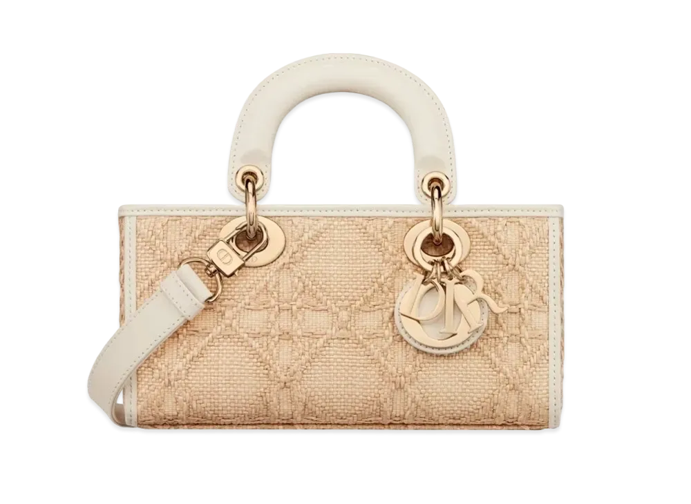Dior Small Lady D-Joy Bag Macro Cannage Raffia "Natural"