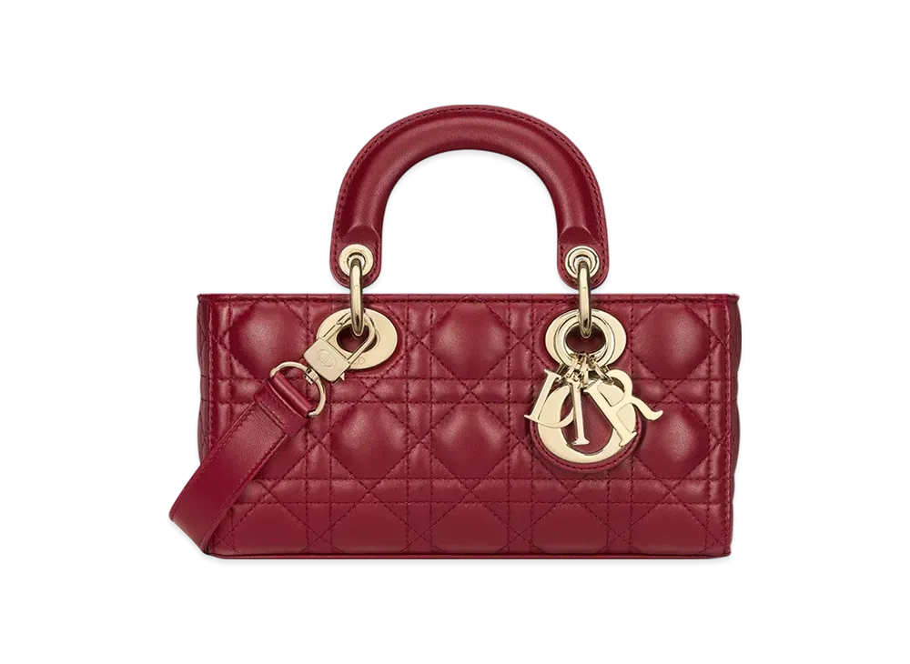 Dior Small Lady D-Joy Bag Cannage Lambskin "Cherry Red"