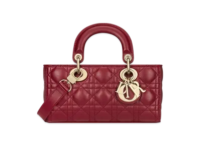 Dior Small Lady D-Joy Bag Cannage Lambskin "Cherry Red"