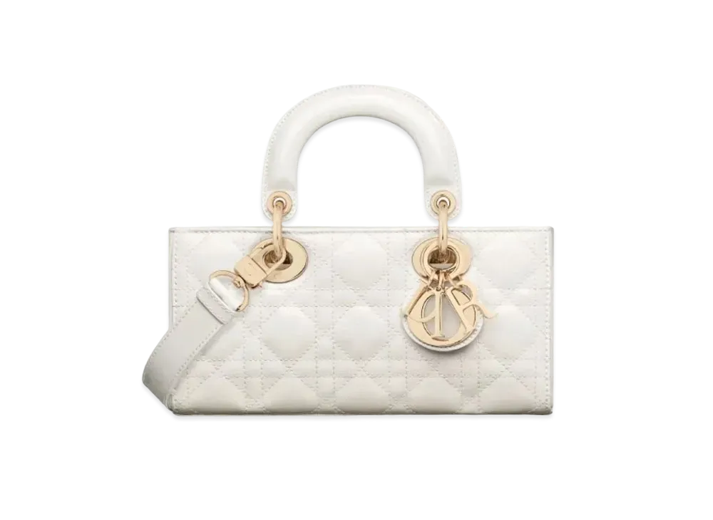 Dior Small Lady D Joy Bag Patent Cannage Calfskin "Latte"