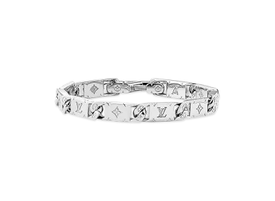 Louis Vuitton Monogram Tied Up Bracelet "Silver"