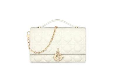 Dior Miss Dior Top Handle Bag Cannage Lambskin "Latte"