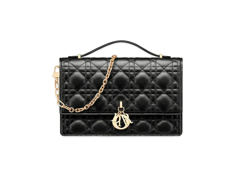 Dior Miss Dior Top Handle Bag Cannage Lambskin "Black"