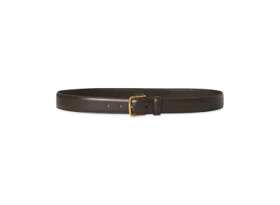 The Row Classic Leather Belt "Dark Brown"