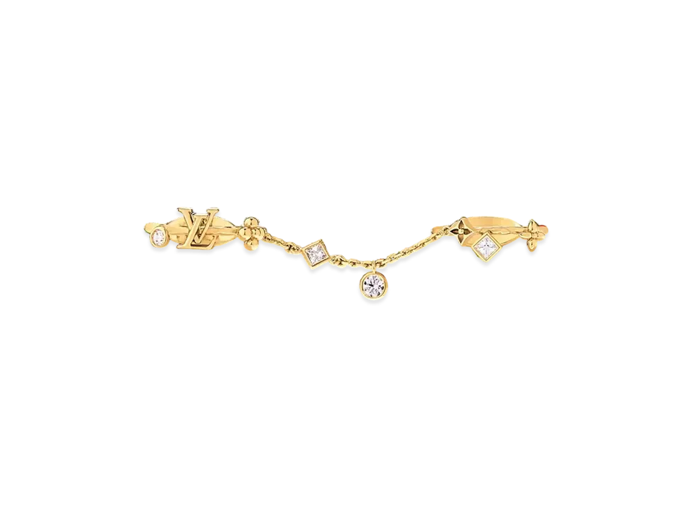 Louis Vuitton LV In The Sky Ring Monogram Flowers "Gold"