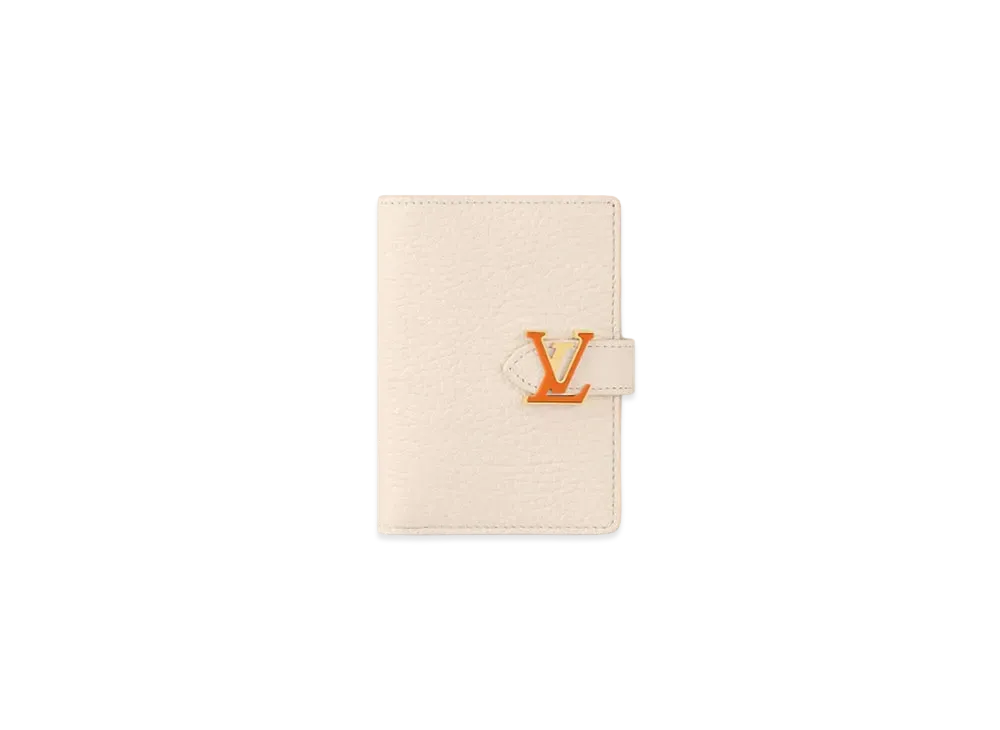 Louis Vuitton LV Vertical Compact Wallet Taurillon Taurillon Leather "Quartz"