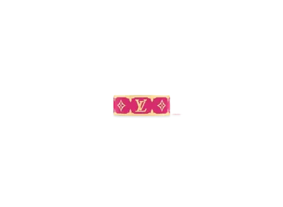 Louis Vuitton Nanogram Enamel Ring Monogram Pattern "Fuchsia"