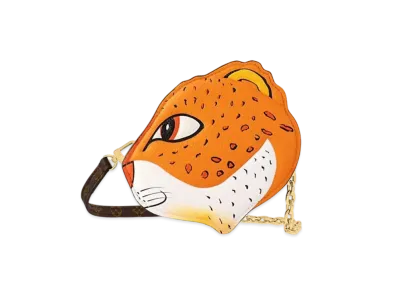 Louis Vuitton Wallet On Chain Leopard "Volcano Orange"