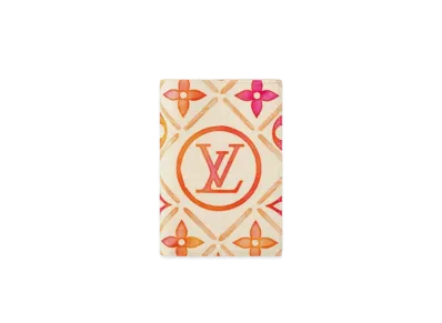 Louis Vuitton Passport Cover Monogram Tiles Canvas "Coral"