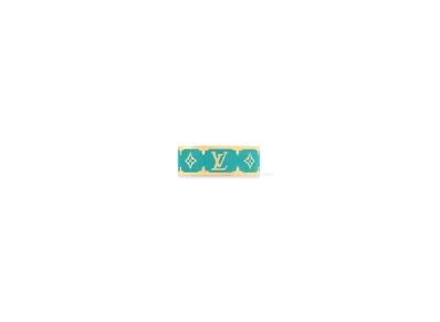 Louis Vuitton Nanogram Enamel Ring Monogram Pattern "Turquoise"