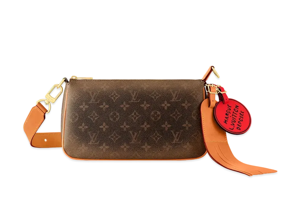 LOUIS VUITTON ルイヴィトン ポシェットアクセソワールXL モノグラム ダスト PVC レザー ショルダーバッグ ブラウン M11623 ルイヴィトン ポシェット・アクセソワール XL モノグラム・ダスト