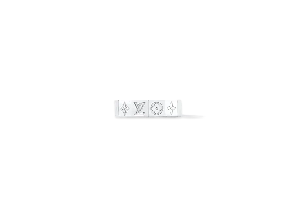 Louis Vuitton Cubes Ring Monogram "Silver"