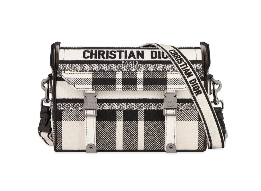 Dior Small Diorcamp Bag Check "Black/White"