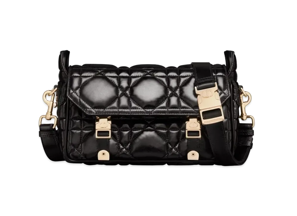 Dior Small Diorcamp Bag Macro Cannage Calfskin "Black"