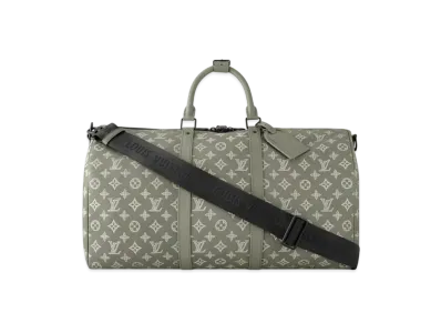 Louis Vuitton Keepall Bandouliere 50 Monogram Shadow "Olive Green"