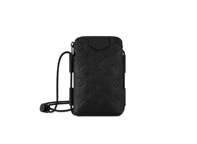 Louis Vuitton Lace Up Pouch Monogram Shadow "Noir"