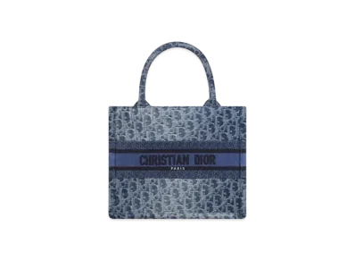 Dior Small Dior Book Tote Denim Dior Oblique Jacquard "Blue"