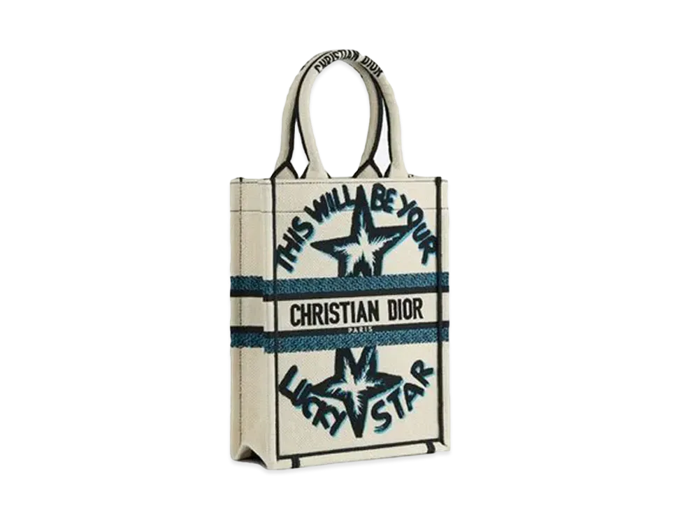 Dior Vertical Dior Book Tote "White"