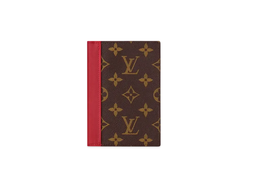 Louis Vuitton Passport Cover Monogram Macassar "Sari Red"