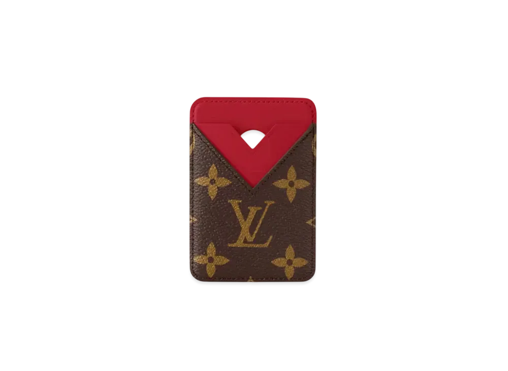 Louis Vuitton Porte-Cartes Magnet Monogram Macassar "Sari Red"