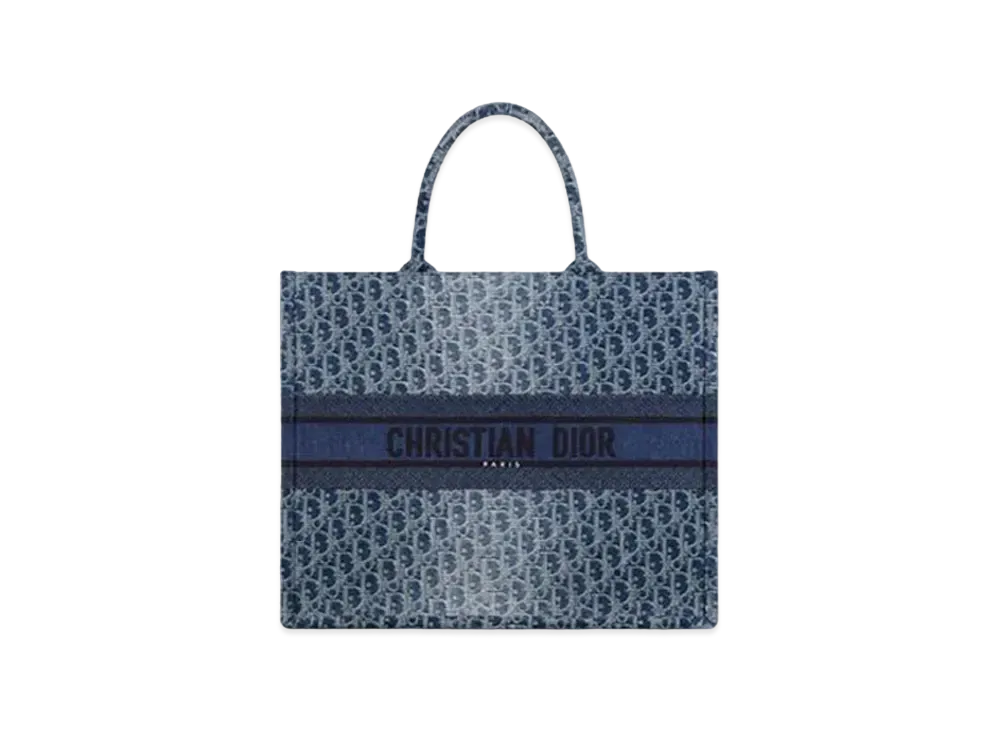Dior Large Dior Book Tote Denim Dior Oblique Jacquard "Blue"