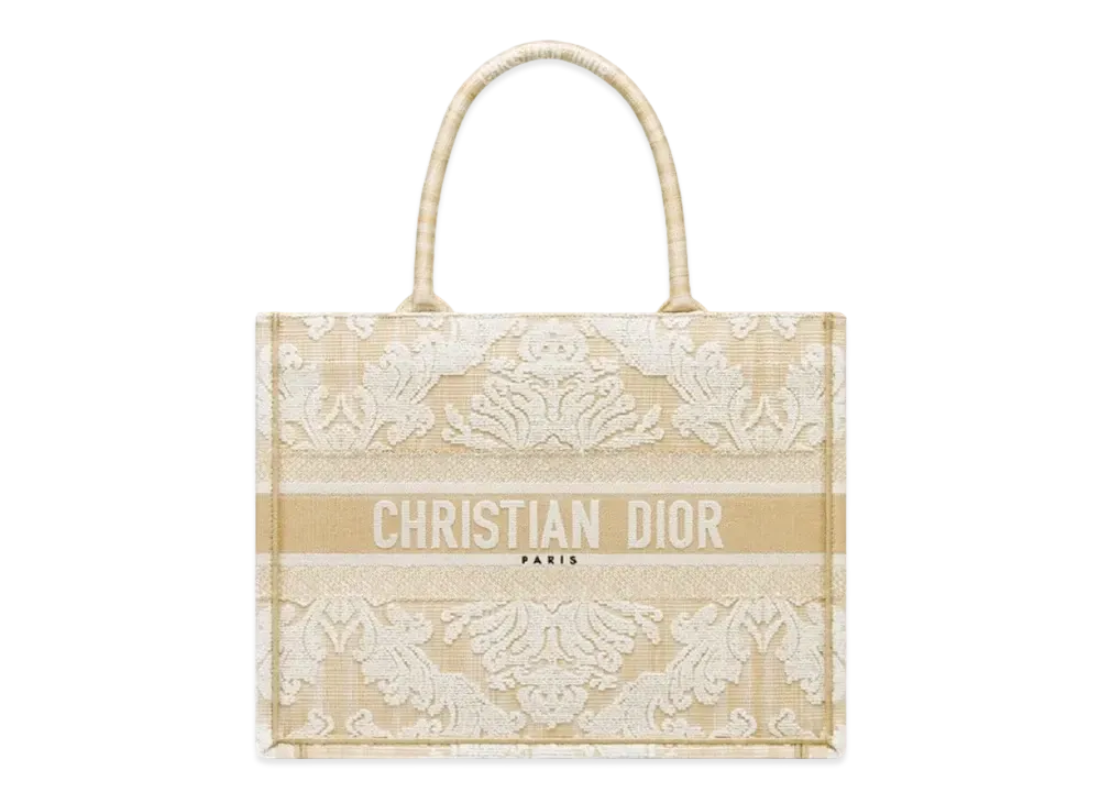Dior Medium Dior Book Tote Arabesque Embroidery "Beige"