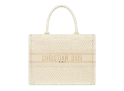 Dior Or Medium Dior Book Tote Tone Diamond Embroidery "Gold"