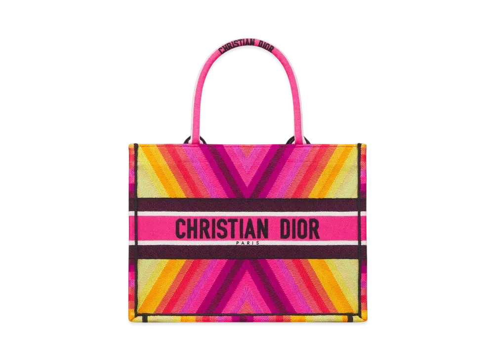 Dior Miss Dior Medium Dior Book Tote Dior Bayadere Multicolor Embroidery (36 x 27.5 x 16.5 cm) "Colorful"