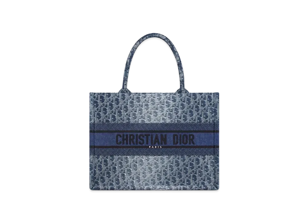 Dior Medium Dior Book Tote Denim Dior Oblique Jacquard "Blue"