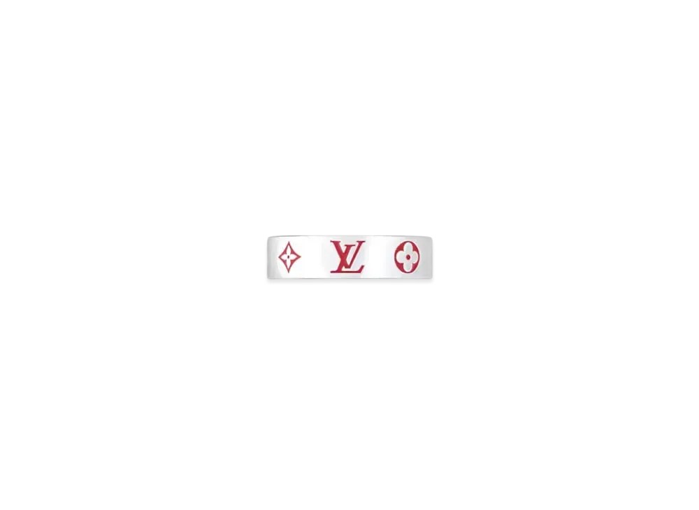Louis Vuitton LV Mosaic Thin Ring "Sari Red"