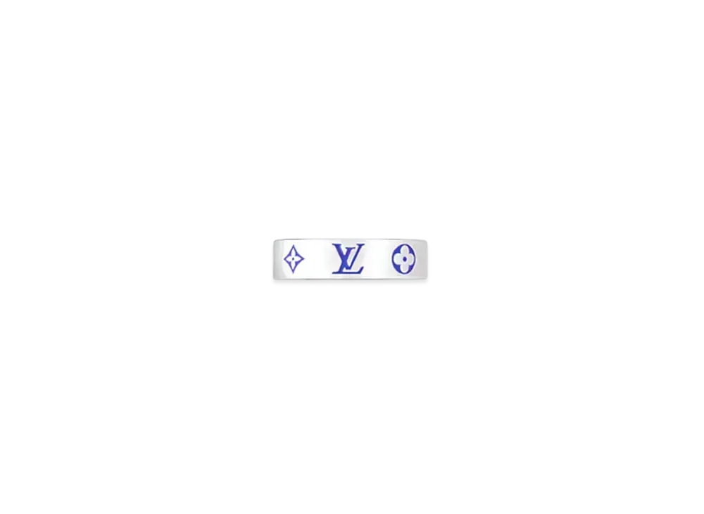 Louis Vuitton LV Mosaic Thin Ring "Indigo Blue"