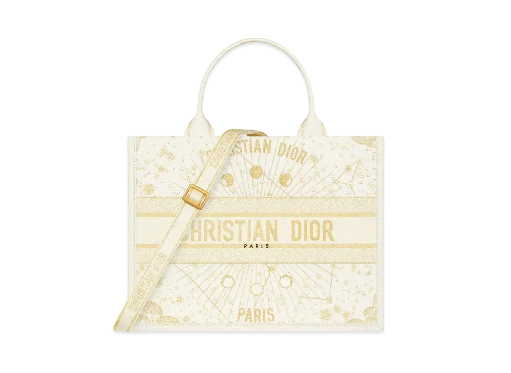 Dior Medium Dior Book Tote Embroidery with Dior Astral Motif and Calfskin (36.5 x 28 x 17.5 cm) ""