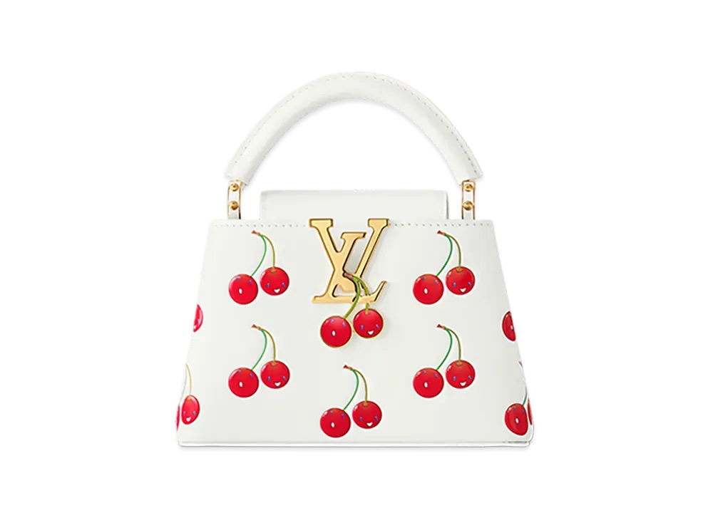 Louis Vuitton x Takashi Murakami Capucines MINI "Cherry White"
