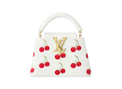 Louis Vuitton x Takashi Murakami Capucines MINI "Cherry White"