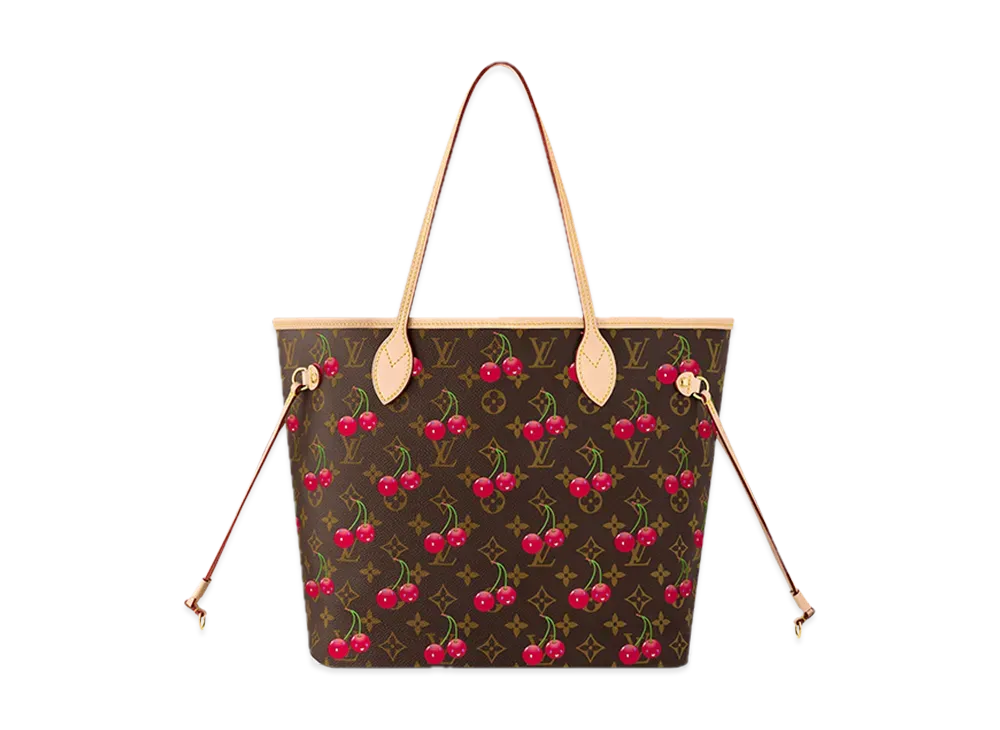 Louis Vuitton x Takashi Murakami Neverfull MM "Cherry Brown"